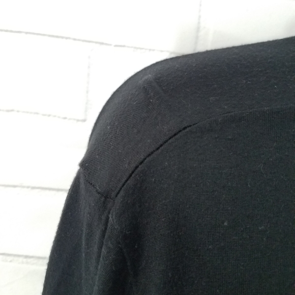 Black Basic Open Cardigan - Picture 4 of 7